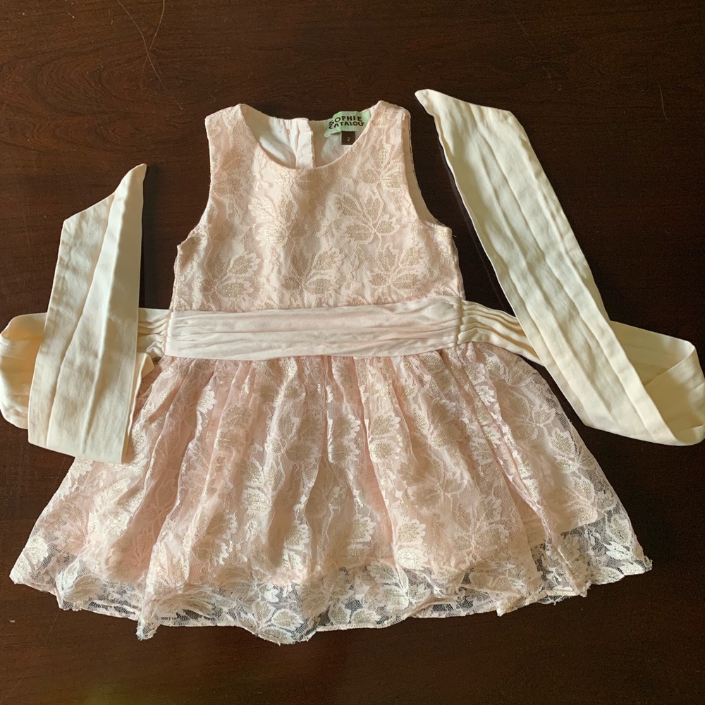 Sophie Catalou pink lace dress : USED : 2T